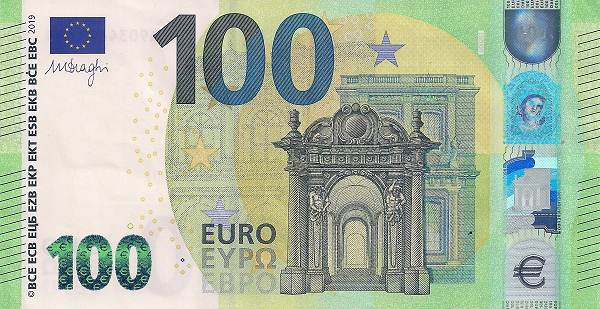 P24UA European Union 100 Euro (2019-Draghi)